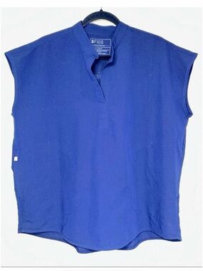 Figs navy blue scrub top large